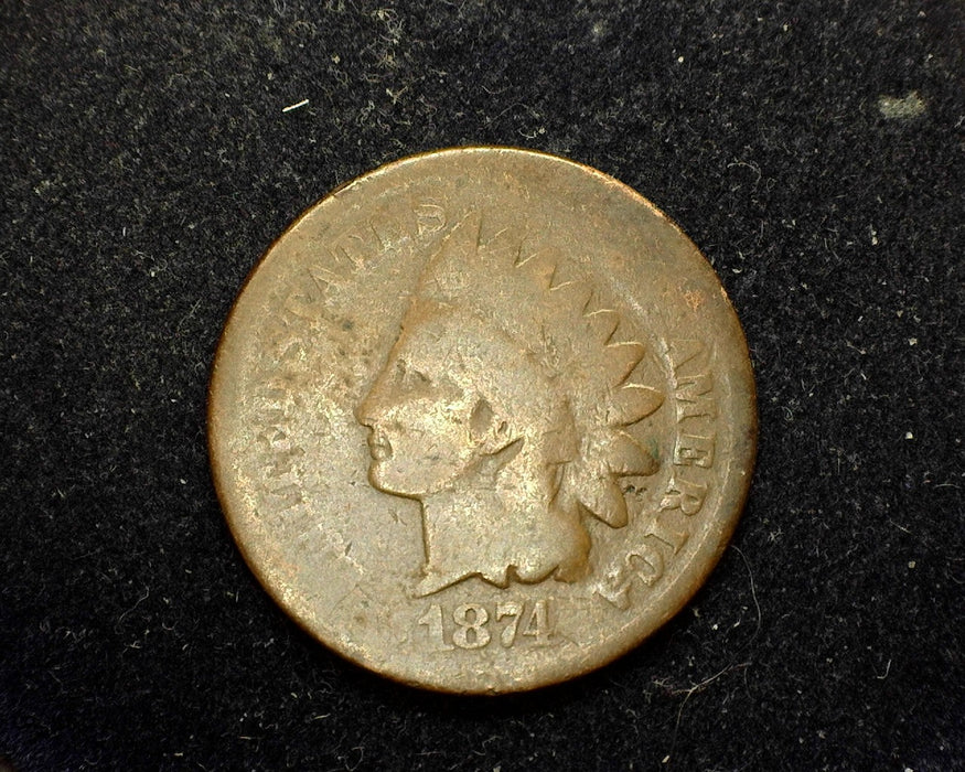 1874 Indian Head Penny/Cent AG - US Coin