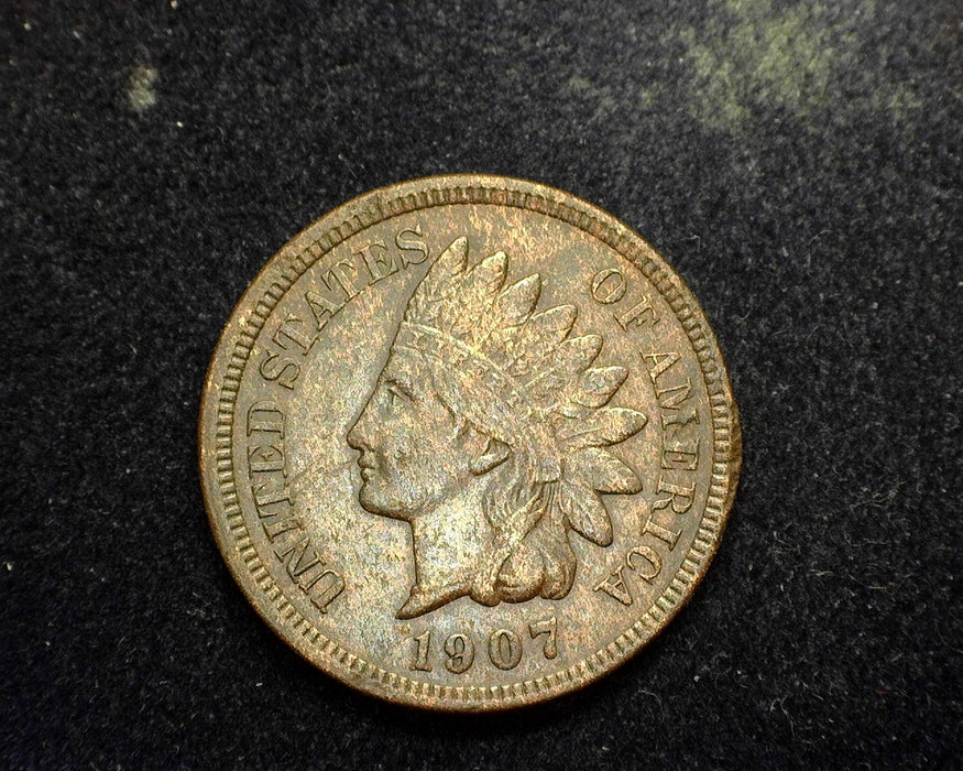 1907 Indian Head Penny/Cent XF - US Coin