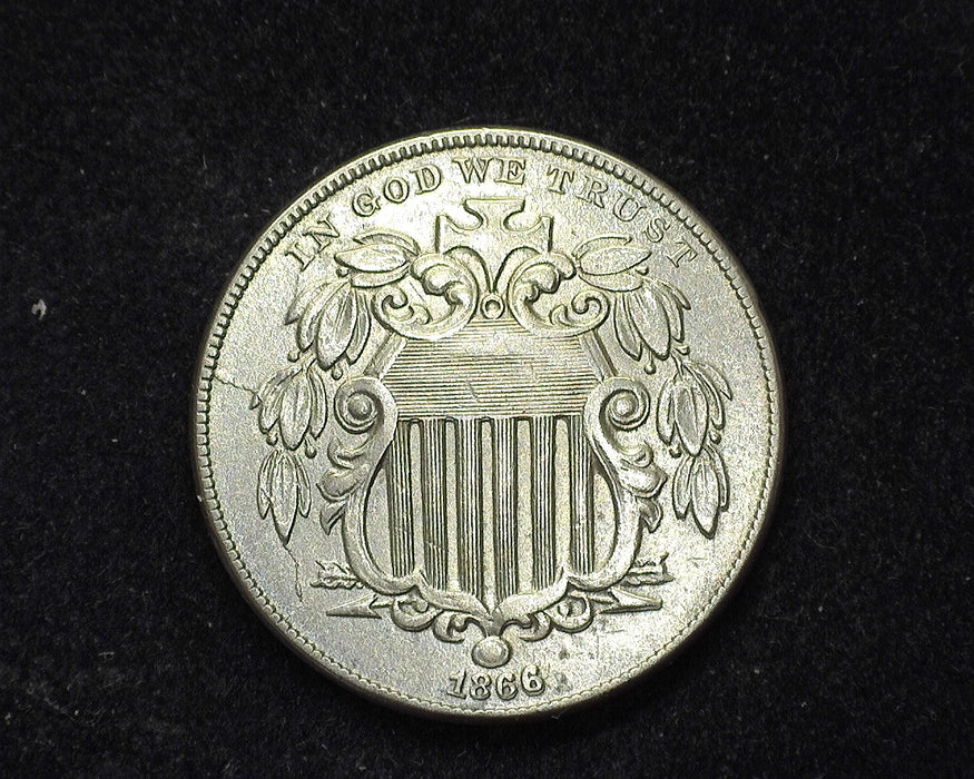 1866 Rays Shield Nickel XF - US Coin