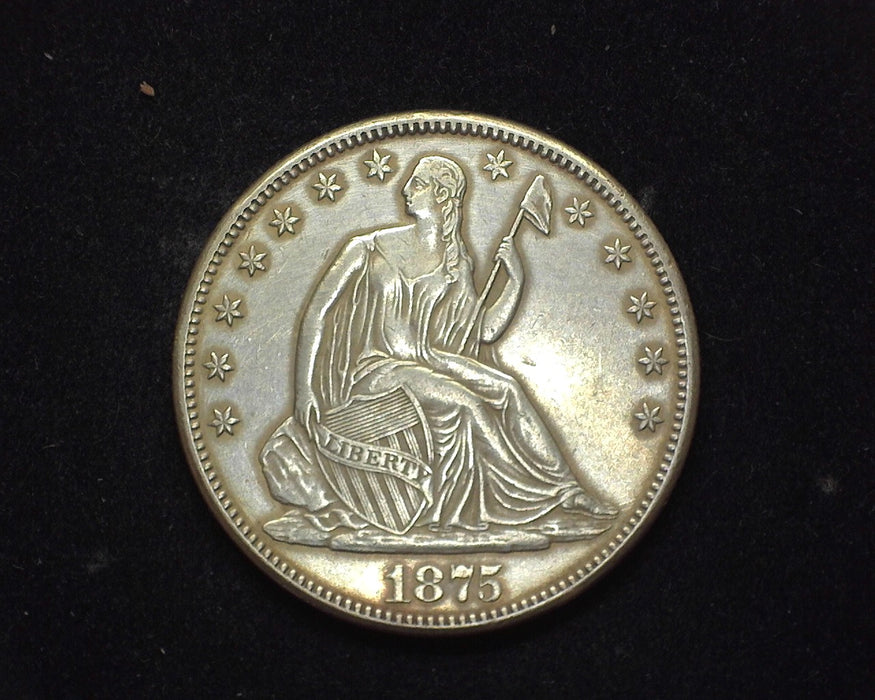 1875 CC Seated Liberty Half Dollar XF/AU - US Coin