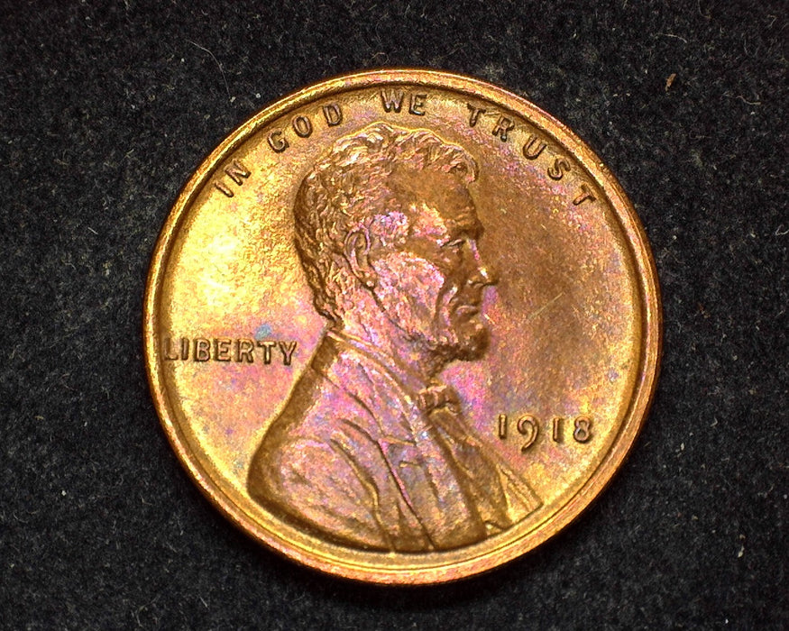 1918 Lincoln Wheat Cent UNC MS60 - US Coin