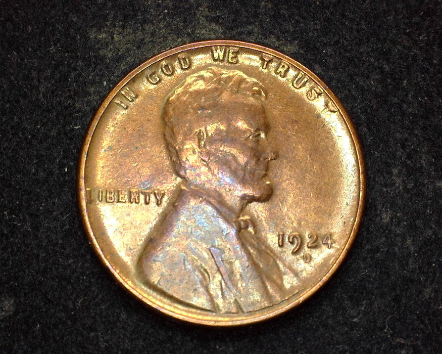 1924 D Lincoln Wheat Cent VF/XF - US Coin