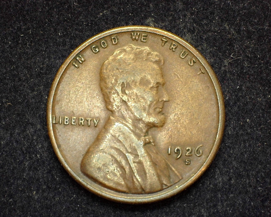 1926 S Lincoln Wheat Cent VF - US Coin