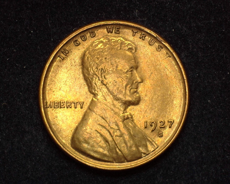 1927 S Lincoln Wheat Cent AU - US Coin