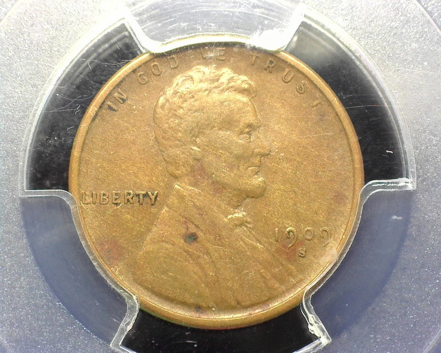 1909 S Lincoln Wheat Cent PCGS AU 50 - US Coin