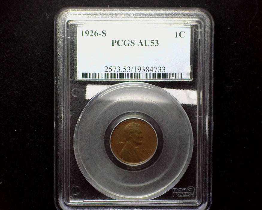 1926 S Lincoln Wheat Cent PCGS AU 53 - US Coin