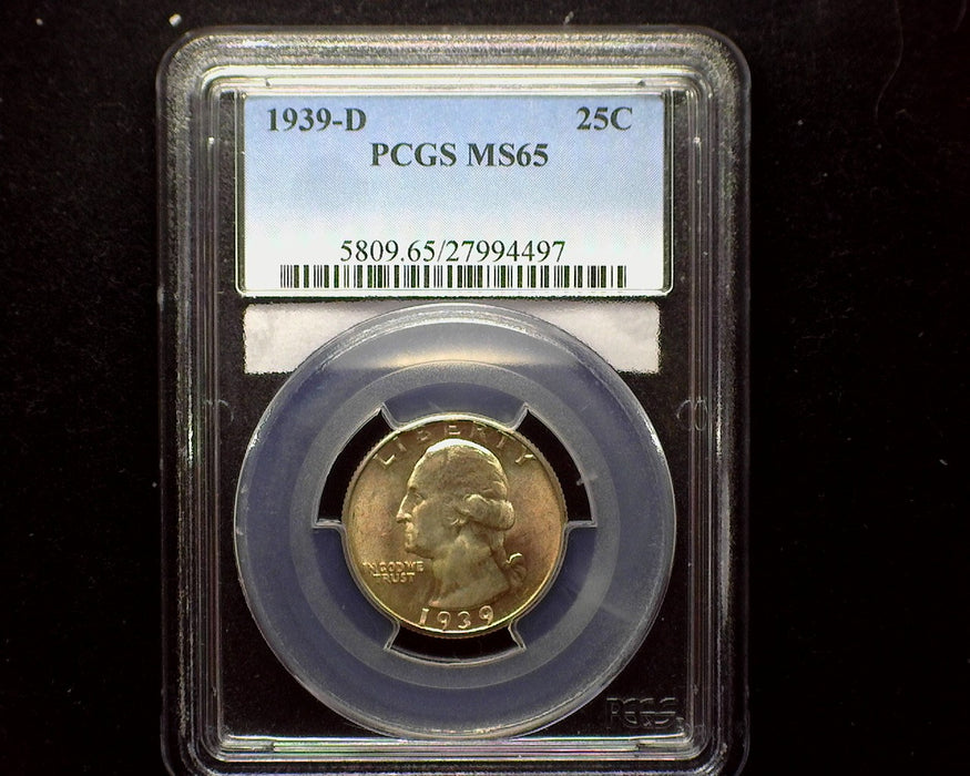 1939 D Washington Quarter PCGS MS65 - US Coin