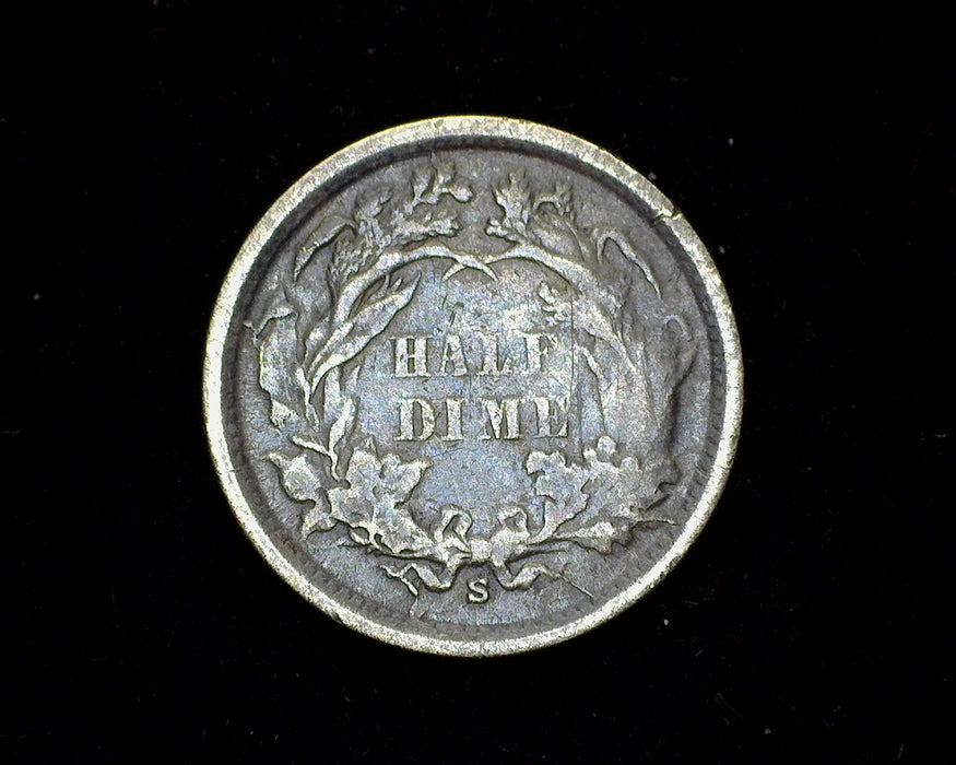 1868 S Liberty Seated Half Dime VG - US Coin