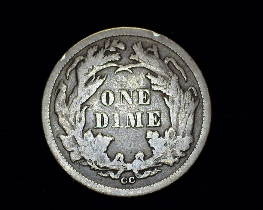 1875 CC Liberty Seated Dime F - US Coin