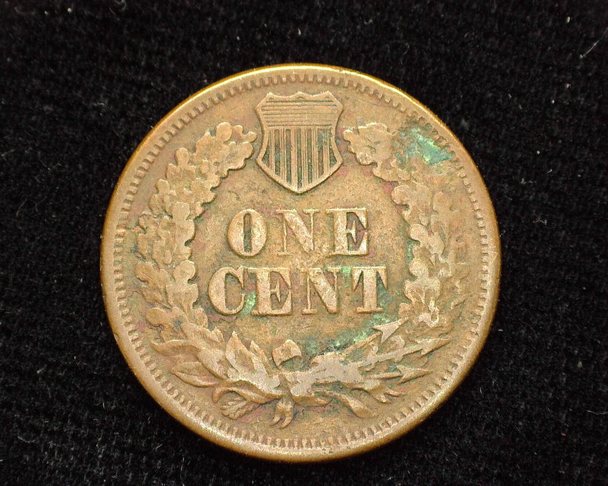 1866 Indian Head Penny/Cent F Slight Corrosion - US Coin