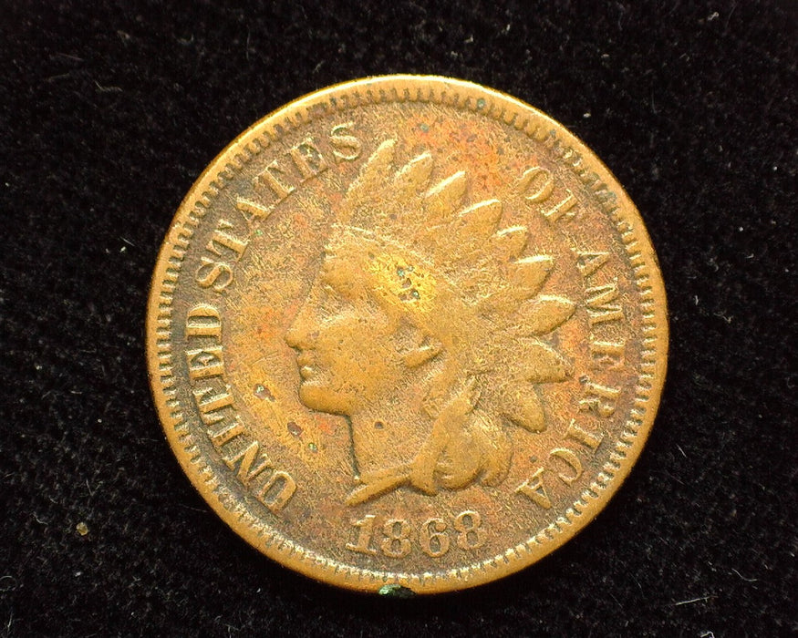 1868 Indian Head Penny/Cent VG Slight Pitting - US Coin