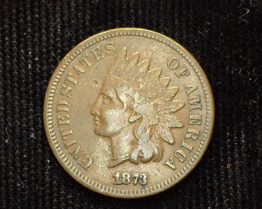 1873 Indian Head Penny/Cent F - US Coin