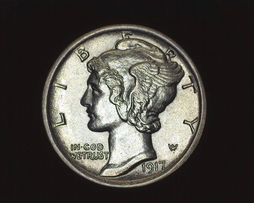 1917 Mercury Dime BU FSB Choice - US Coin