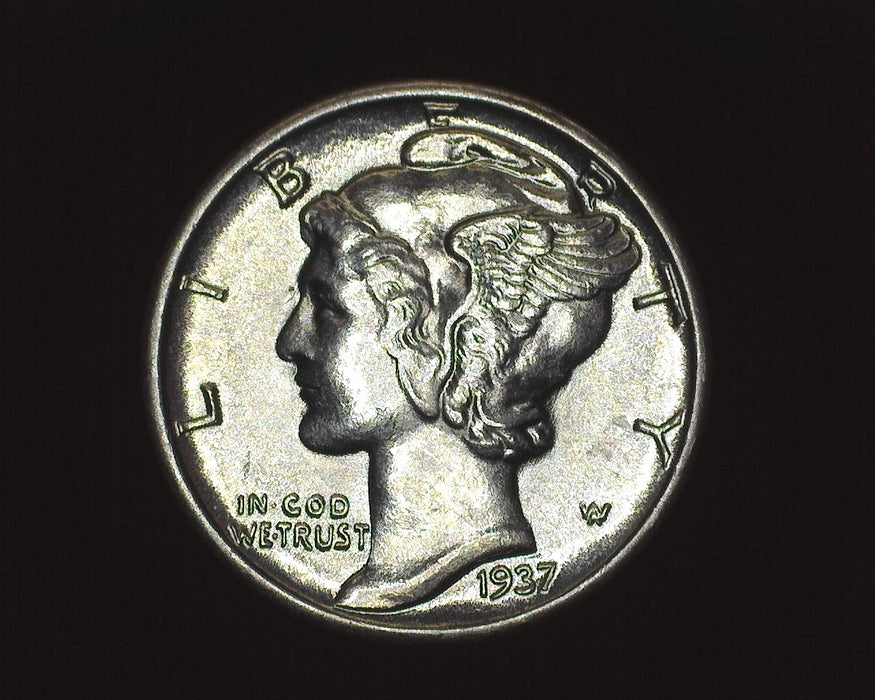 1937 Mercury Dime BU - US Coin