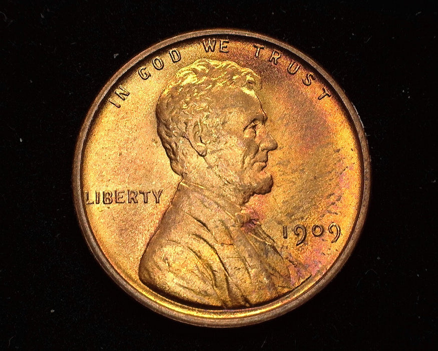 1909 Lincoln Wheat Penny/Cent BU Choice Red - US Coin