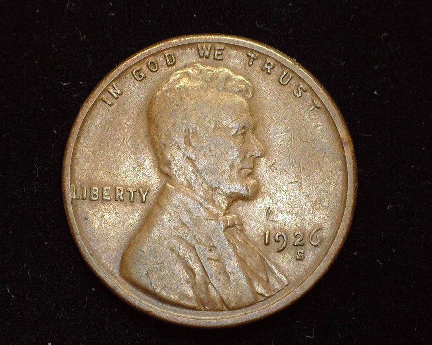 1926 S Lincoln Wheat Cent F - US Coin