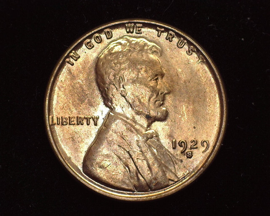 1929 S Lincoln Wheat Cent BU Spot - US Coin