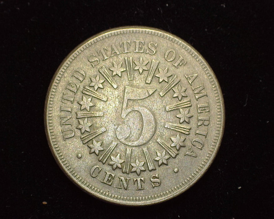 1866 Rays Shield Nickel VF - US Coin