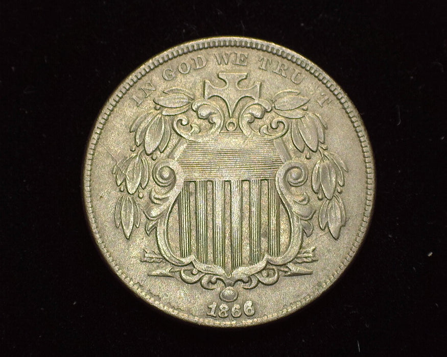 1866 Rays Shield Nickel VF - US Coin