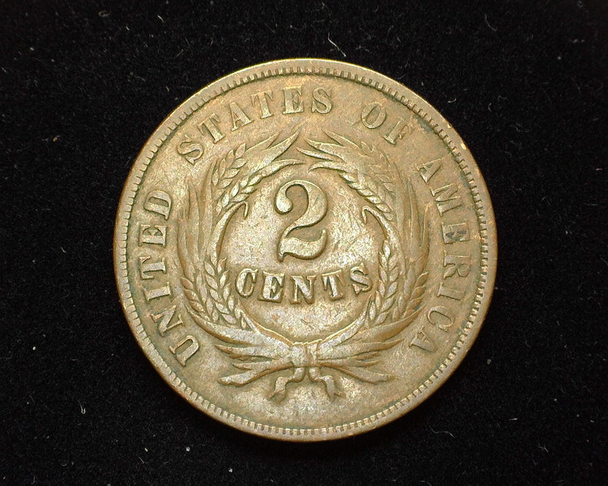 1864 Two Cent Piece F - US Coin