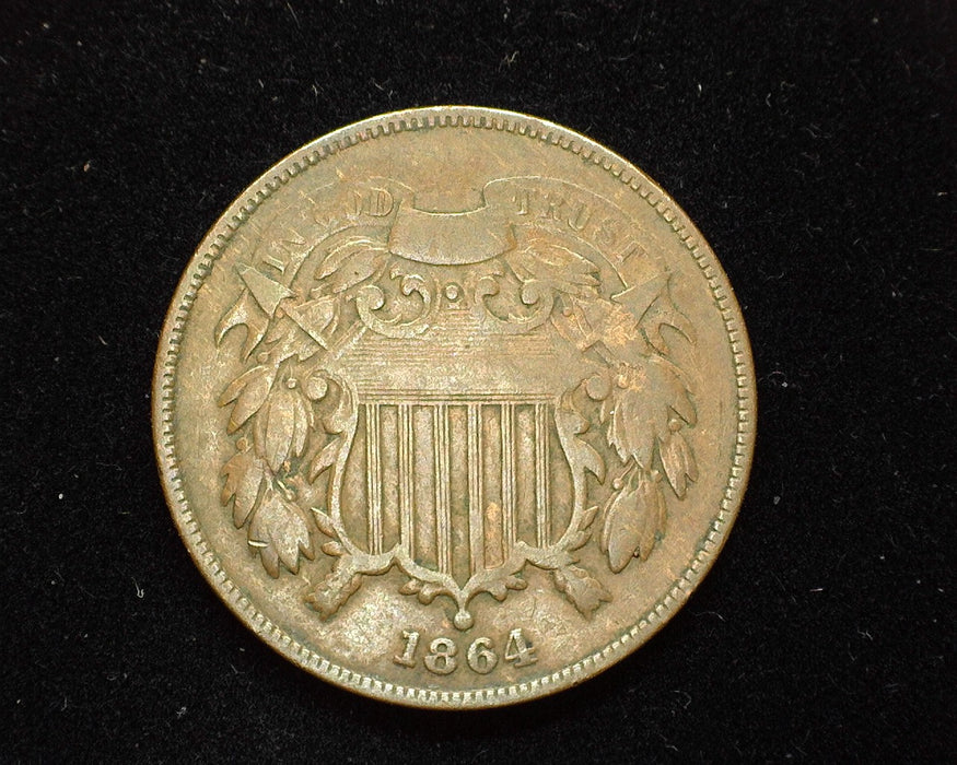 1864 Two Cent Piece F - US Coin