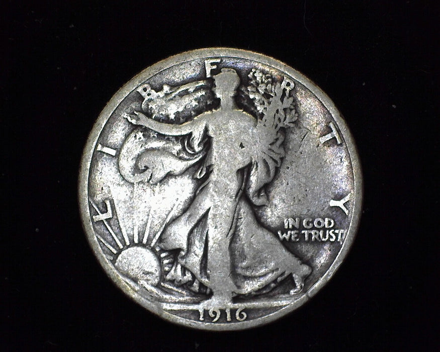 1916 Liberty Walking Half Dollar VG - US Coin