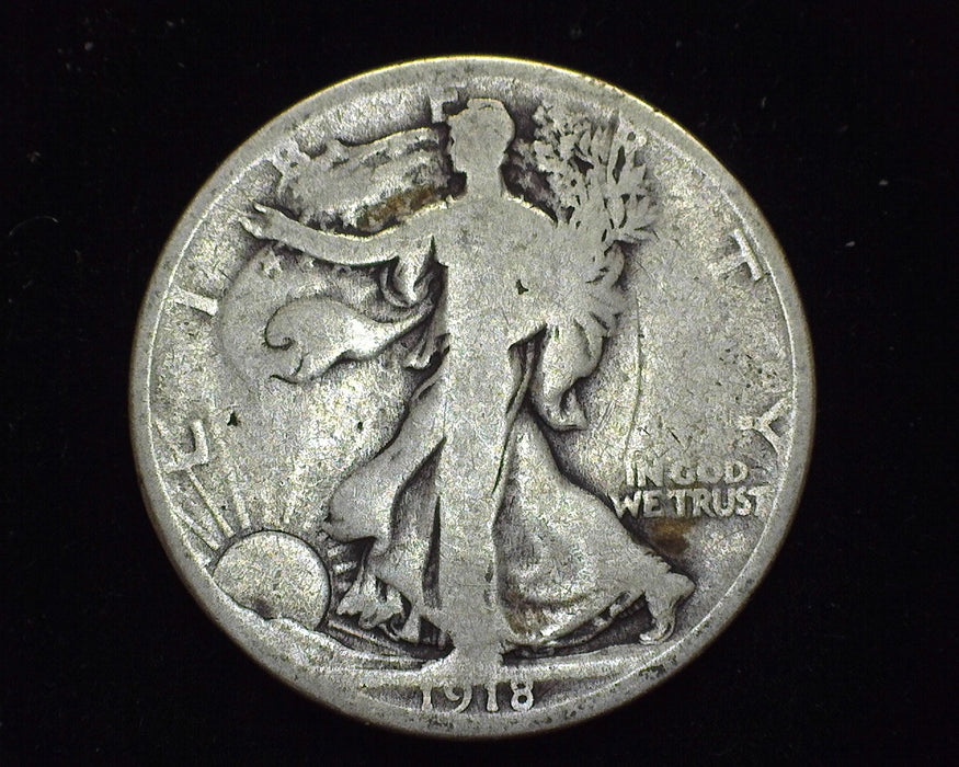 1918 D Liberty Walking Half Dollar G - US Coin