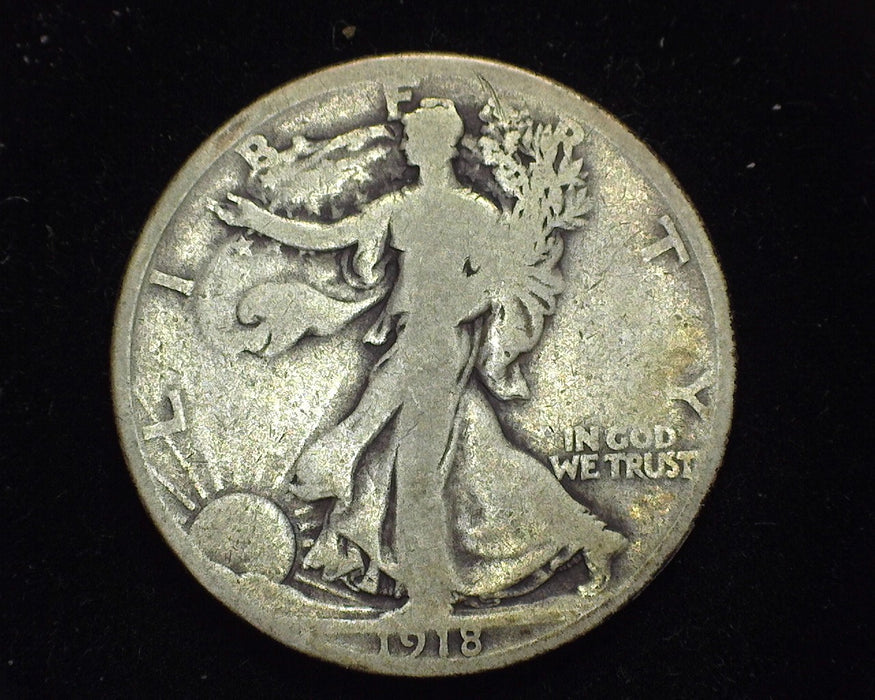 1918 D Liberty Walking Half Dollar G - US Coin