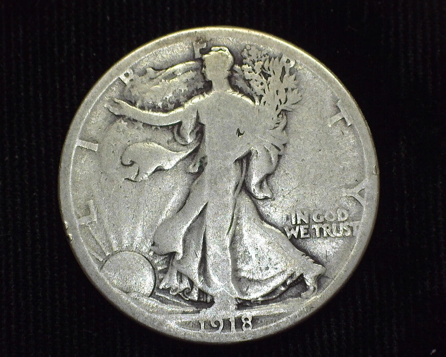 1918 S Liberty Walking Half Dollar G - US Coin