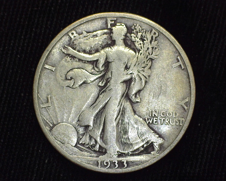 1933 S Liberty Walking Half Dollar F - US Coin