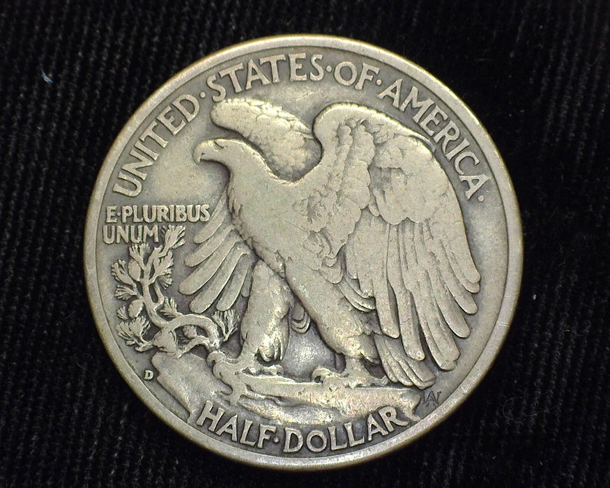 1938 D Liberty Walking Half Dollar F - US Coin