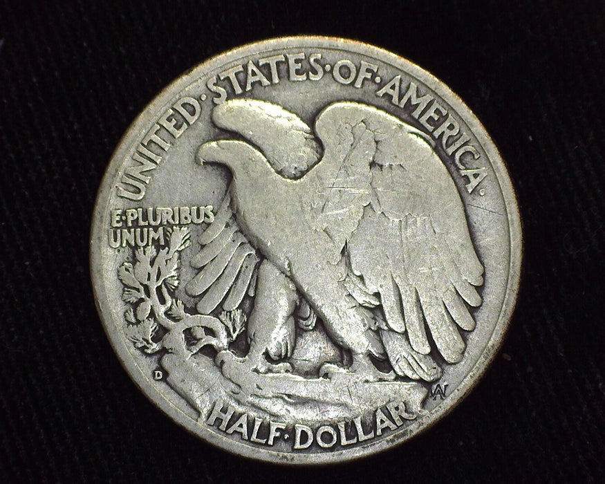 1938 D Liberty Walking Half Dollar VG - US Coin