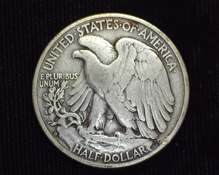 1938 D Liberty Walking Half Dollar VG/F - US Coin