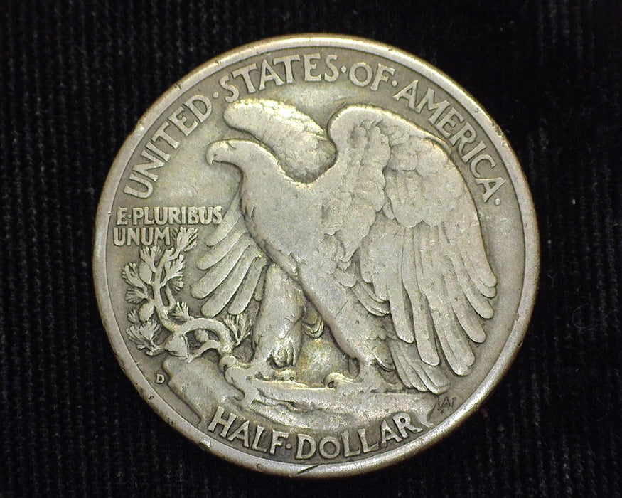 1938 D Liberty Walking Half Dollar VG - US Coin