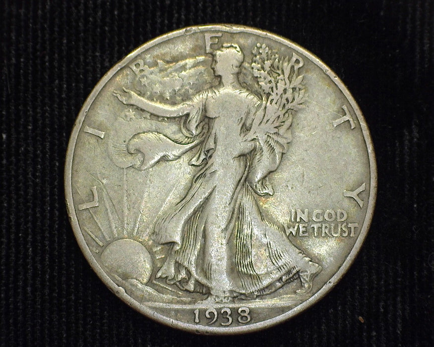 1938 D Liberty Walking Half Dollar VG - US Coin