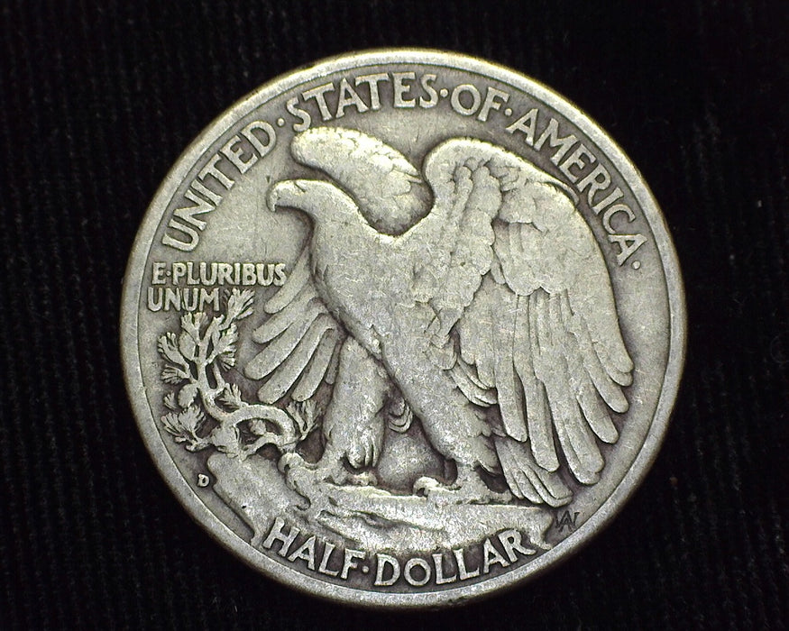 1938 D Liberty Walking Half Dollar VG - US Coin