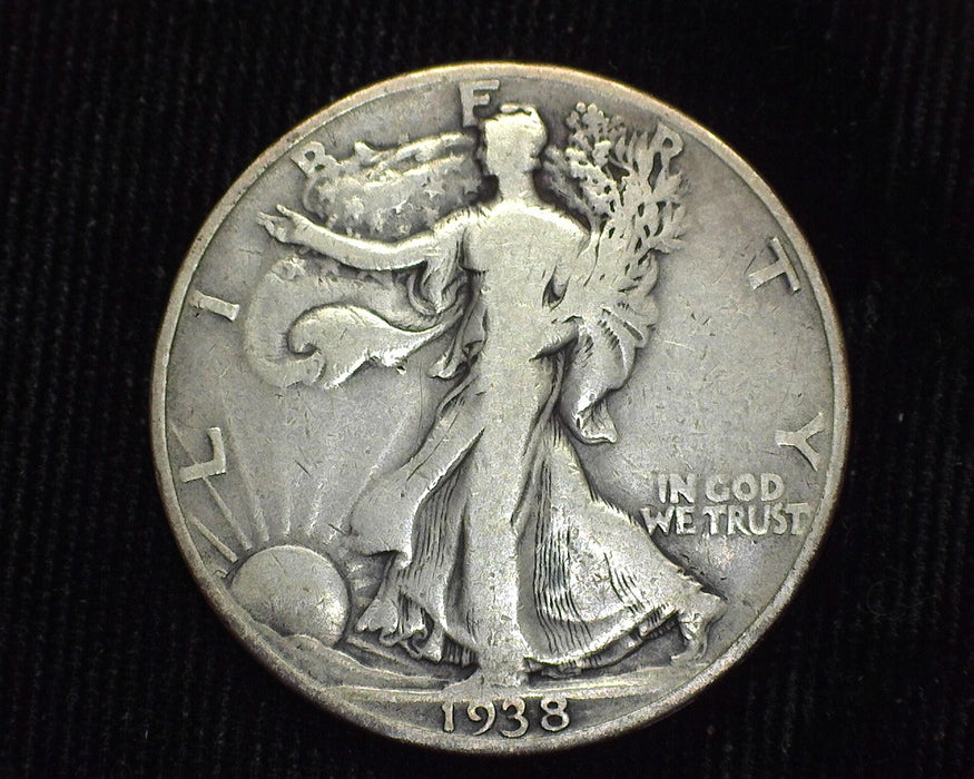 1938 D Liberty Walking Half Dollar VG - US Coin