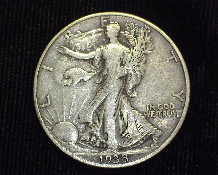 1938 D Liberty Walking Half Dollar F/VF - US Coin