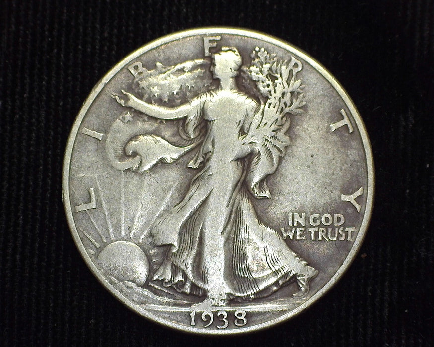 1938 D Liberty Walking Half Dollar VG - US Coin