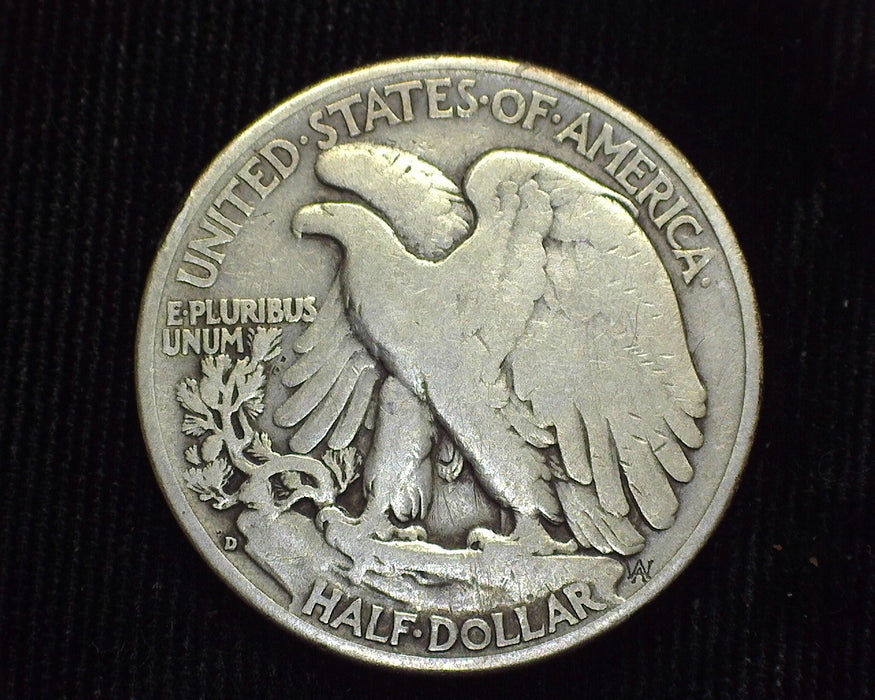 1938 D Liberty Walking Half Dollar VG - US Coin