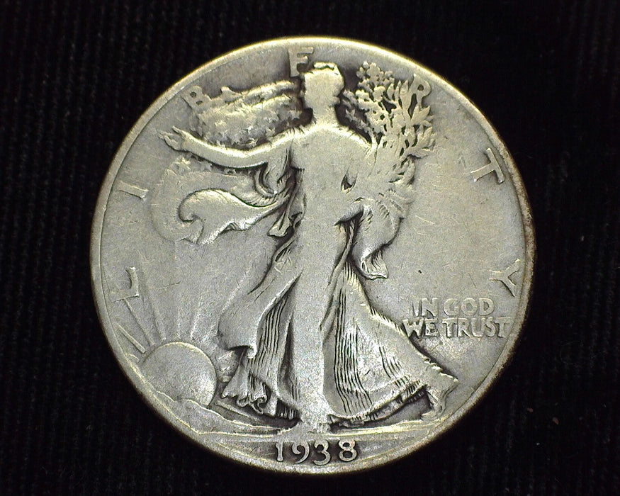 1938 D Liberty Walking Half Dollar VG - US Coin