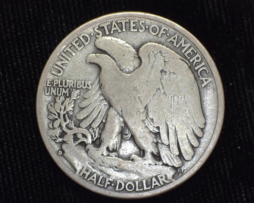 1938 D Liberty Walking Half Dollar VG - US Coin