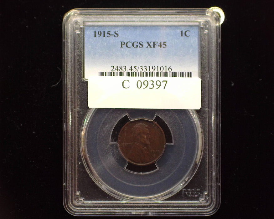 1915 S Lincoln Wheat Penny/Cent PCGS XF 45 - US Coin