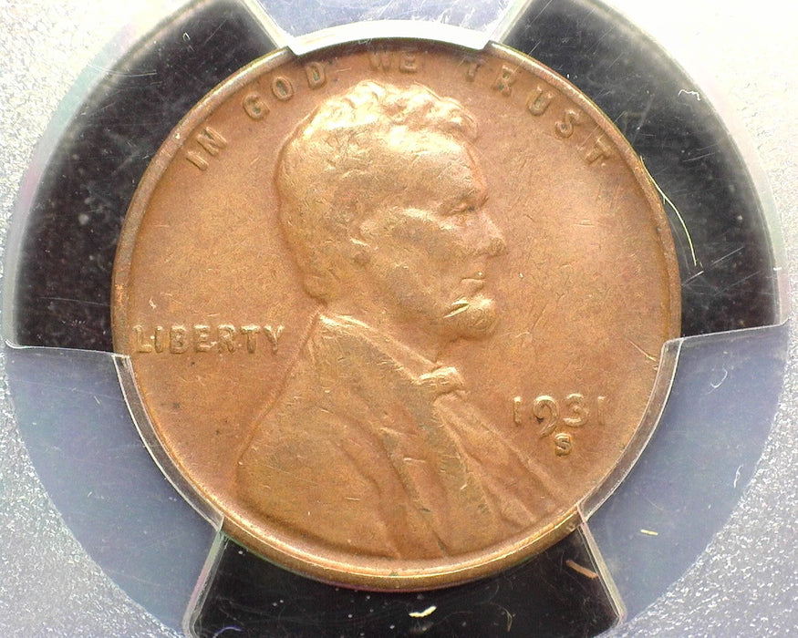 1931 S Lincoln Wheat Penny/Cent PCGS VF 25 - US Coin