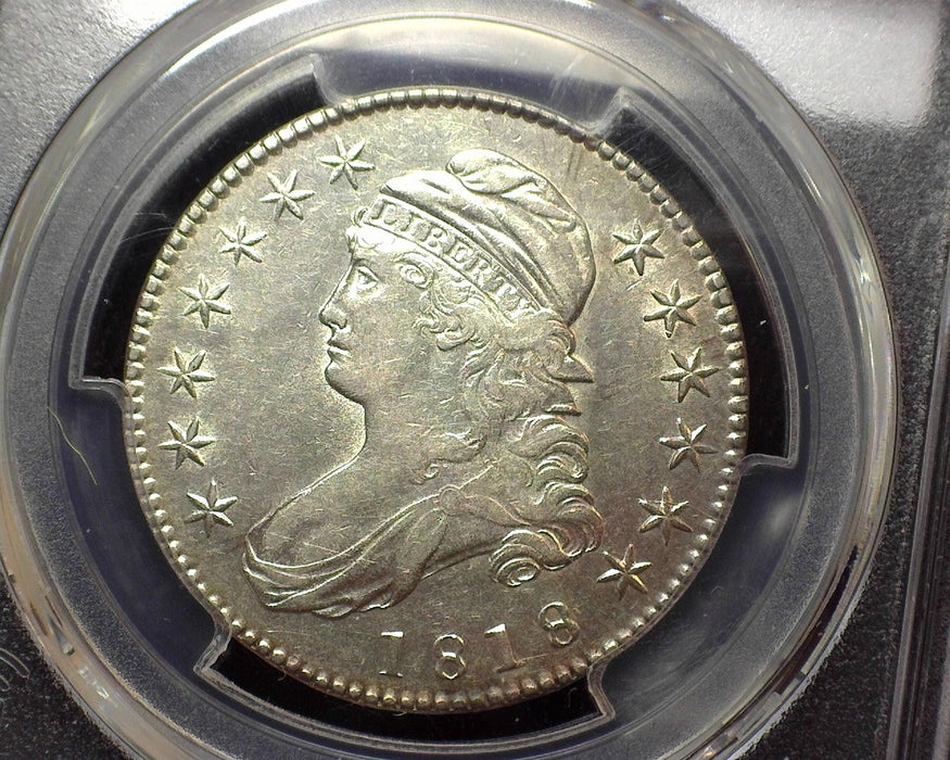 1818 Capped Bust Half Dollar PCGS Genuine Cleaned XF Nice Luster - US Coin