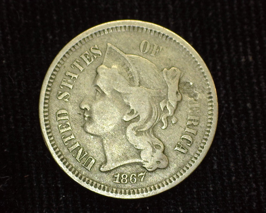 1867 Three Cent Nickel Filler - US Coin