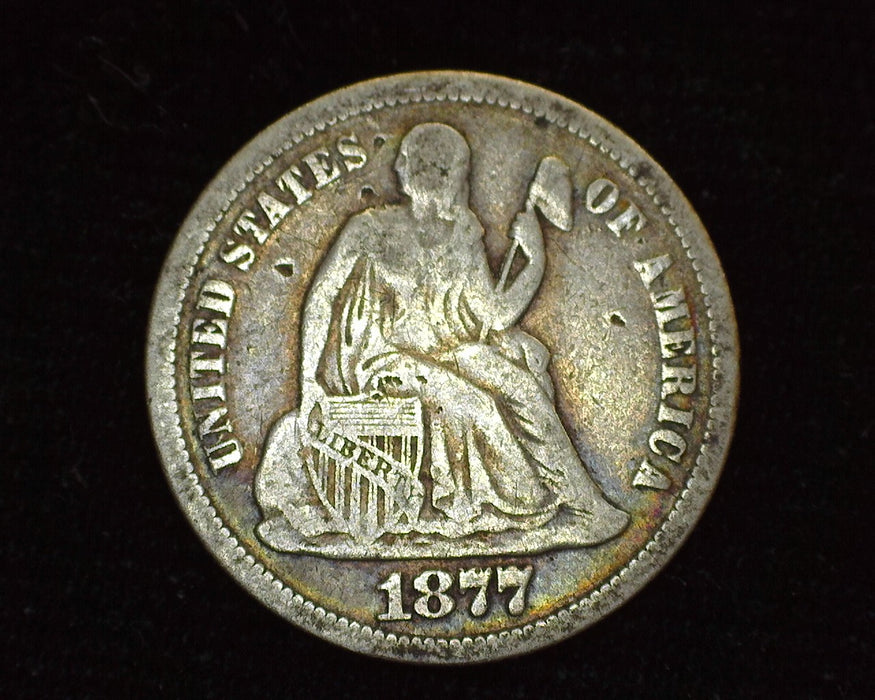 1877 Liberty Seated Dime F - US Coin