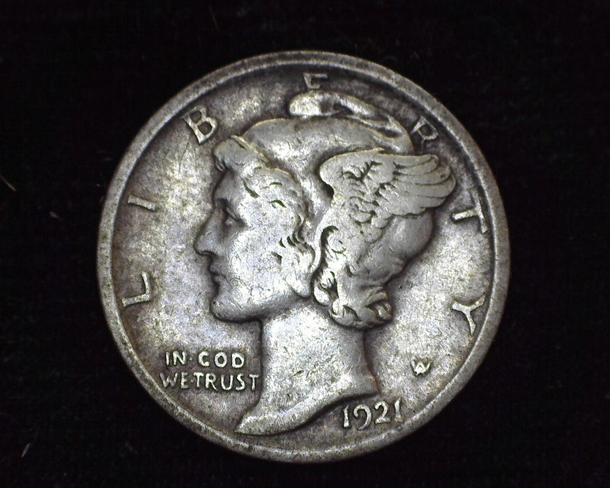 1921 Mercury Dime F - US Coin