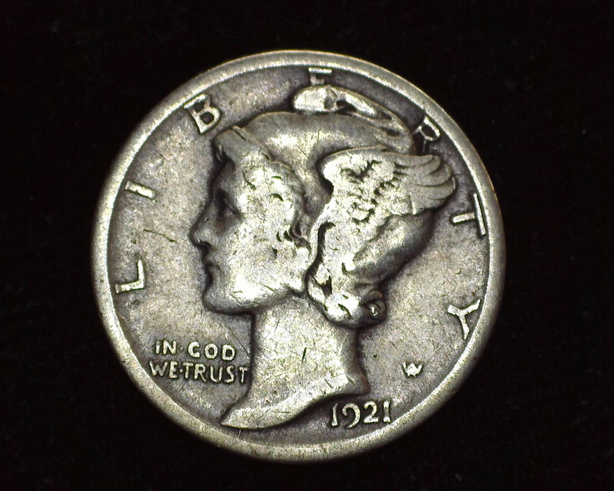 1921 D Mercury Dime VG - US Coin