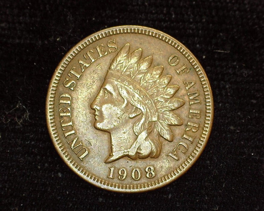 1908 S Indian Head Penny/Cent VF - US Coin